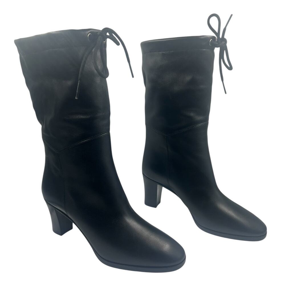 Gucci GG Shearling Leather Fold Over Ankle Boots Nero 37.5 - Picture 7 of 16